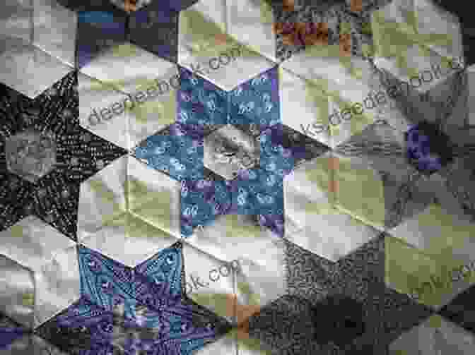 A Captivating Quilt Featuring Hexagon Blocks Adorned With Stars, Moons, And Planets, Creating A Celestial Tapestry. Hexa Go Go: English Paper Piecing 16 Quilt Projects