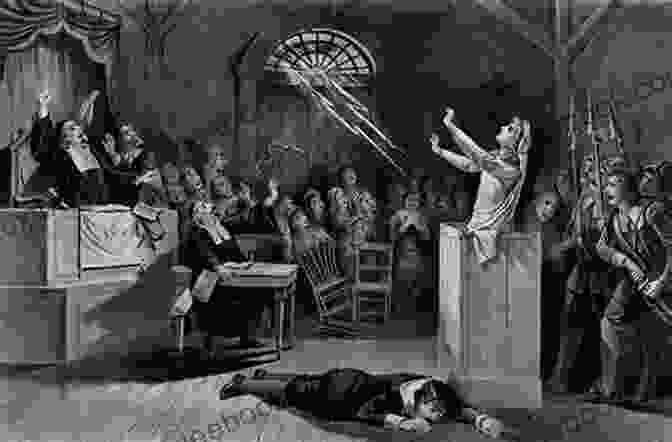 A Depiction Of The Salem Witch Trials, With Women Being Accused And Tried For Witchcraft Salem (Then And Now) Jerome M Curley