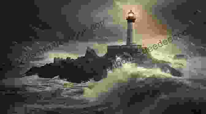 A Lone Lighthouse Stands Tall Against The Backdrop Of A Vast, Stormy Sea. Its Solitary Beam Cuts Through The Darkness, Offering A Beacon Of Hope For Lost Sailors. Lighthousekeeping Jeanette Winterson