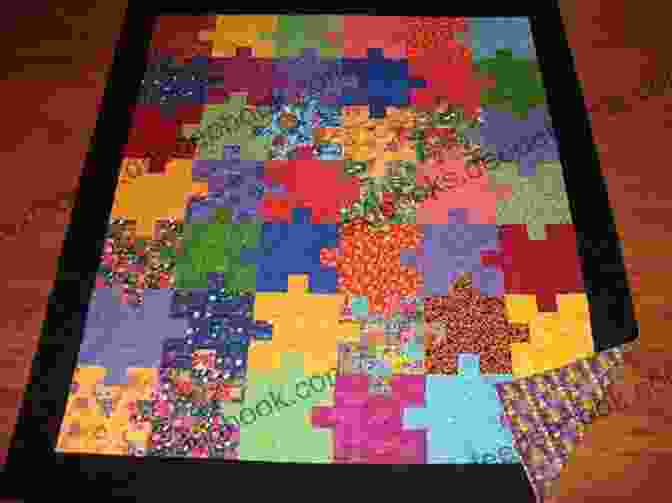 A Puzzle Quilt Made From A Variety Of Textures And Patterns. Puzzle Quilts: Simple Blocks Complex Fabrics