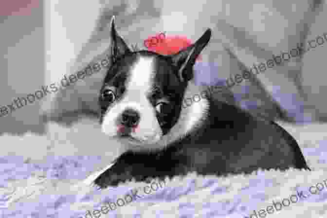 Bella, A Tiny Boston Terrier, Sits On A Therapy Vest, Looking Up At The Camera With A Sweet Expression Joy Unleashed: The Story Of Bella The Unlikely Therapy Dog
