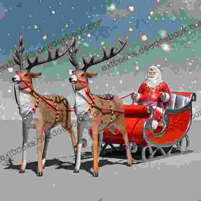 The Itsy Bitsy Reindeer Standing In Front Of Santa's Sleigh The Itsy Bitsy Reindeer Jeffrey Burton